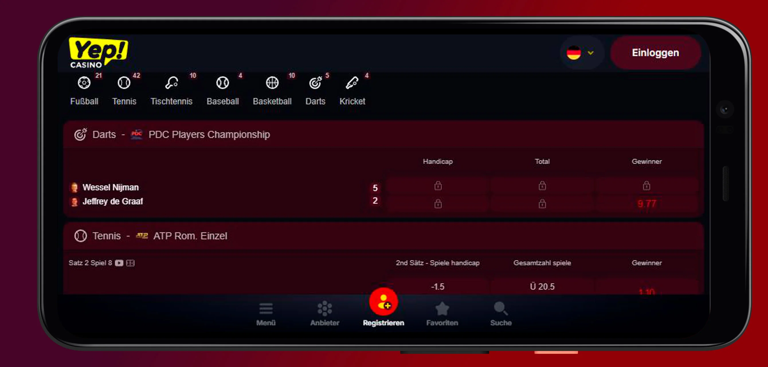 App de apostas Yep Casino